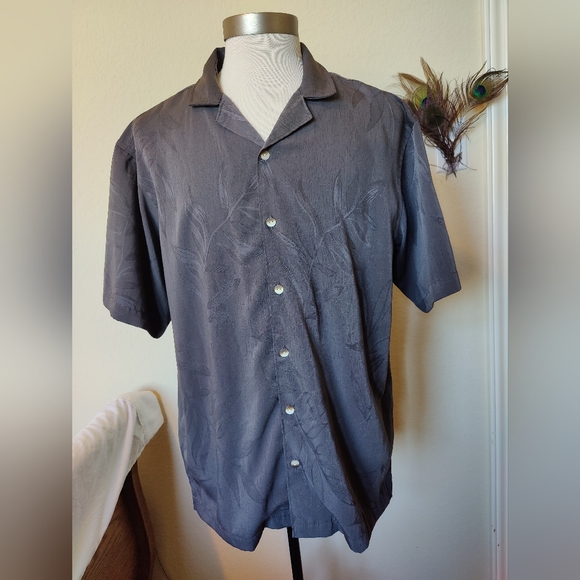 NWOT Men's Van Heusen Dark Gray Button Down Dress Shirt 🔘 (Large) 16-16.5 🖤🩶 - Picture 1 of 16